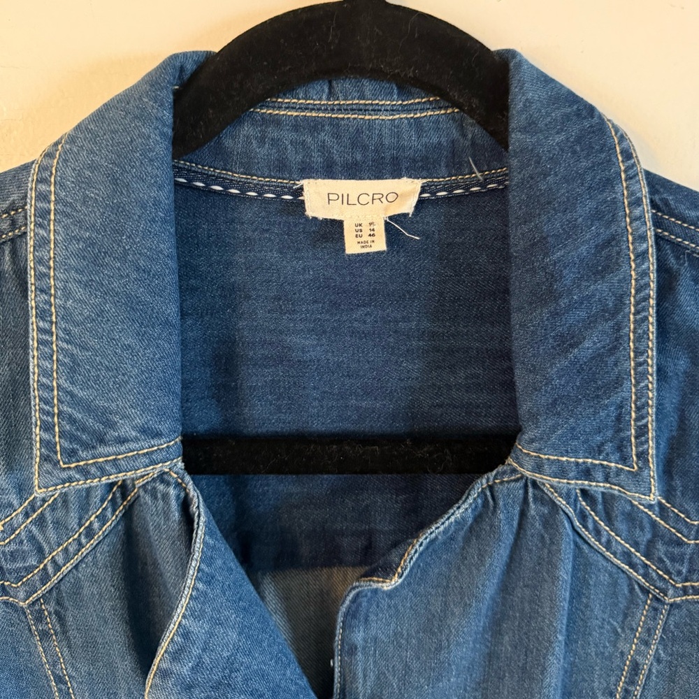 Anthropologie Pilcro Short Sleeve Denim Midi
Shirt Dress - Picture 6 of 7